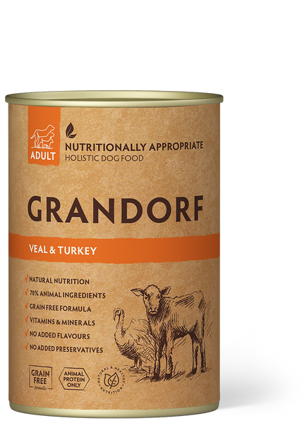 Grandorf | Nassfutter | Veal & Turkey | Kalb und Pute