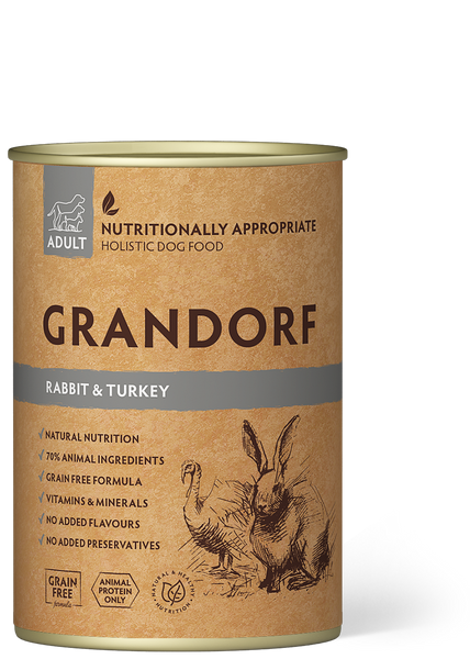 Grandorf | Nassfutter | Rabbit & Turkey | Kaninchen und Pute
