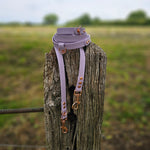 TrinketyPaws™ | BioThane® wasserdichte einfarbige Trainings Leine® | HANDSFREE | Lilac mit rosegoldenen Beschlägen