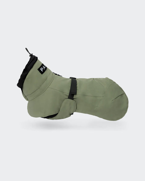 PAIKKA | Visibility Hundewinterjacke | REFLEKTIEREND | Wool Green