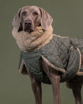 PAIKKA | Quilted Sherpa Jacke | Hunde Steppjacke | Olive