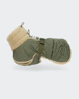 PAIKKA | Quilted Sherpa Jacke | Hunde Steppjacke | Olive