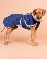 PAIKKA | Quilted Sherpa Jacke | Hunde Steppjacke | Navy