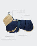 PAIKKA | Quilted Sherpa Jacke | Hunde Steppjacke | Navy