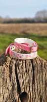 **LIMITED EDITION** TrinketyPaws™ | BioThane® wasserdichtes SIGHTHOUND Halsband®  | Mit farblich abgestimmter Leine (optional) | Pink Blossom
