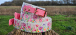**LIMITED EDITION** TrinketyPaws™ | BioThane® wasserdichtes SIGHTHOUND Halsband®  | Mit farblich abgestimmter Leine (optional) | Pink Blossom