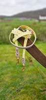 TrinketyPaws™ | BioThane® wasserdichtes SIGHTHOUND Halsband® mit Leine (optional) | Pastel Splatter Collection | Lemon & Lilac