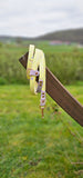 TrinketyPaws™ | BioThane® wasserdichtes SIGHTHOUND Halsband® mit Leine (optional) | Pastel Splatter Collection | Lemon & Lilac