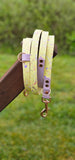 TrinketyPaws™ | BioThane® wasserdichtes SIGHTHOUND Halsband® mit Leine (optional) | Pastel Splatter Collection | Lemon & Lilac