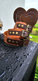 TrinketyPaws™ | BioThane® wasserdichtes SIGHTHOUND Halsband® mit Leine (optional) | Terra Splatter Collection | Light Brown/Dark Brown