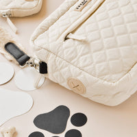 CocoPup London | Dog Walking Bag | Large | Quilted Nude