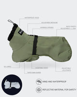 PAIKKA | Reflective Rain Coat | VOLLREFLEKTIERENDER Regenmantel | Green