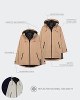 PAIKKA | Visibility Raincoat Lite for Humans Unisex | Regenjacke Lite Unisex | Taupe