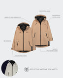PAIKKA | Visibility Raincoat Lite for Humans Unisex | Regenjacke Lite Unisex | Taupe