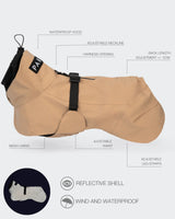 PAIKKA | Visibility Raincoat Lite | VOLLREFLEKTIERENDER Regenmantel Lite | Taupe