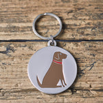 ID Tag | Namens- & Erkennungsmarke | Anhänger | Chocolate Labrador