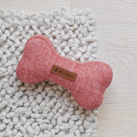 Sweet William Design | TWEED DOG BONE | ORANGE