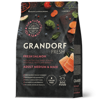 Grandorf Fresh | Adult | Frisches Lachsfilet mit Süsskartoffeln für mittlere & große Rassen