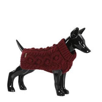 PAIKKA | Pullover für Hunde | handgestrickt | Burgundy