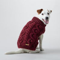 PAIKKA | Pullover für Hunde | handgestrickt | Burgundy