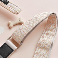 CocoPup London | Schultergurt | LUXE Embroidered Glitter | Puperella Pink