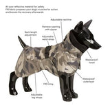 PAIKKA | Vollreflektierender Recovery Hunderegenmantel | Camouflage