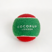 CocoPup London | Tennisball in limitierter Auflage | Weihnachtsrot & Grün