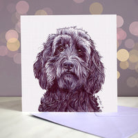 Grußkarte | Cockerpoo black