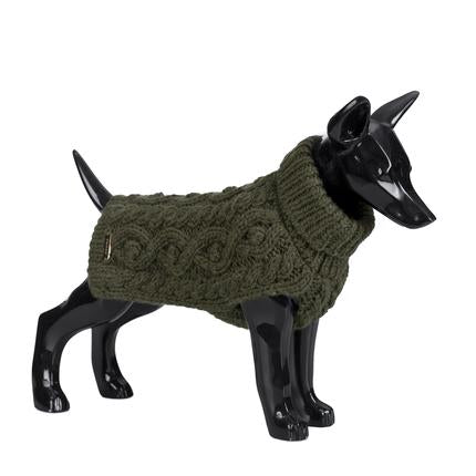 PAIKKA | Pullover für Hunde | handgestrickt | Green