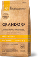 Grandorf | Mini | 4 Meat & Brown Rice | Pute, Lamm, Ente, Kaninchen & brauner Naturreis