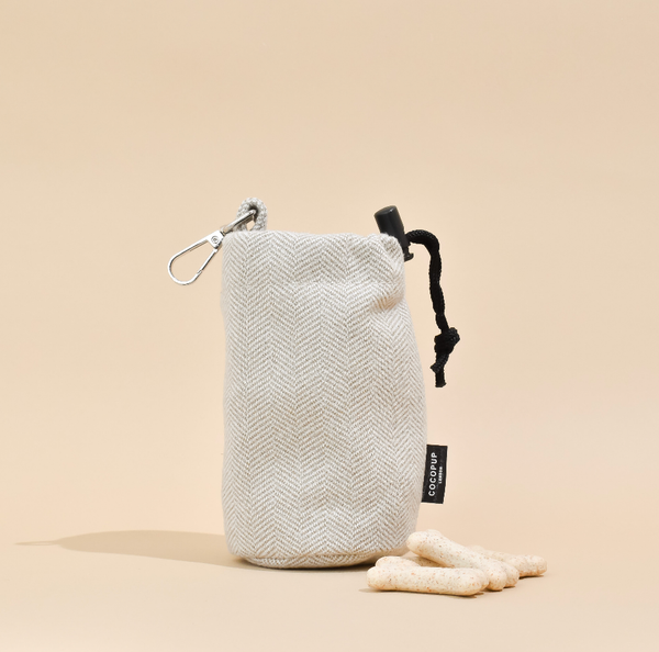 Cocopup London | Drawstring Treat Pouch | Brown Tweed